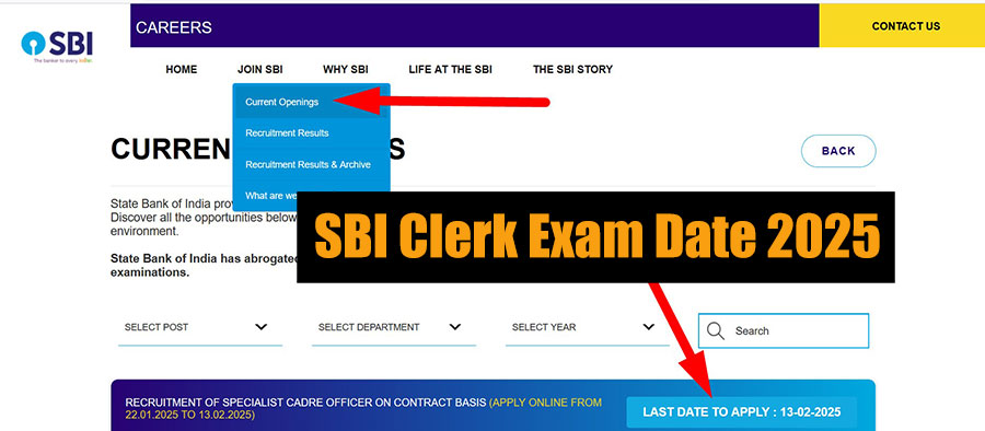 SBI Clerk Prelims Exam Date 2025 | Credit : SBI