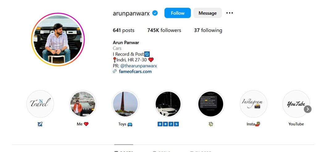 Arun Panwar Instagram